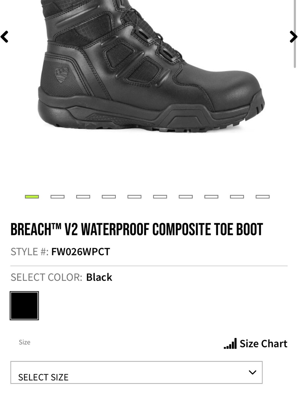 Blauer Black Tactical Waterproof Composite Toe Boot